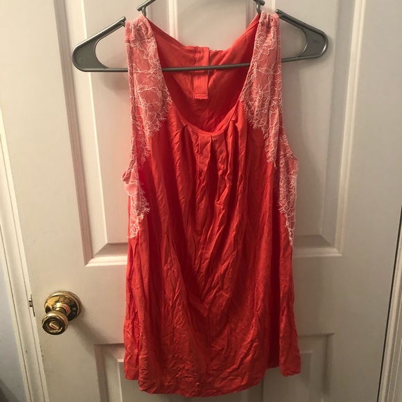 NWT Elle x Kohl’s Pink w White Lace Work Blouse - Picture 3 of 8